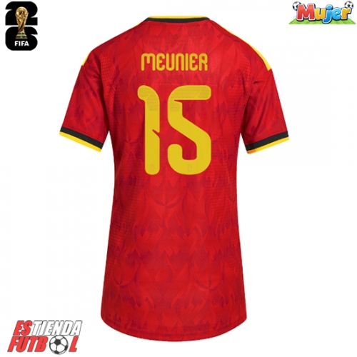 Bélgica Thomas Meunier #15 Primera Equipación Mujer Mundial 2026 Manga Corta